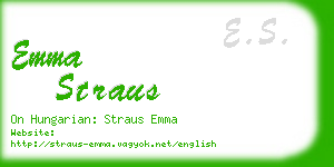 emma straus business card